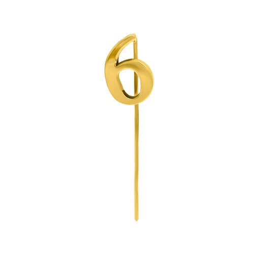 Number 6 Lapel Pin