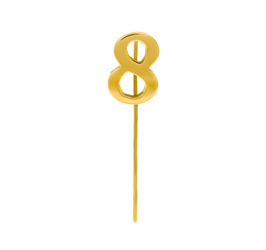 Number 8 Lapel Pin