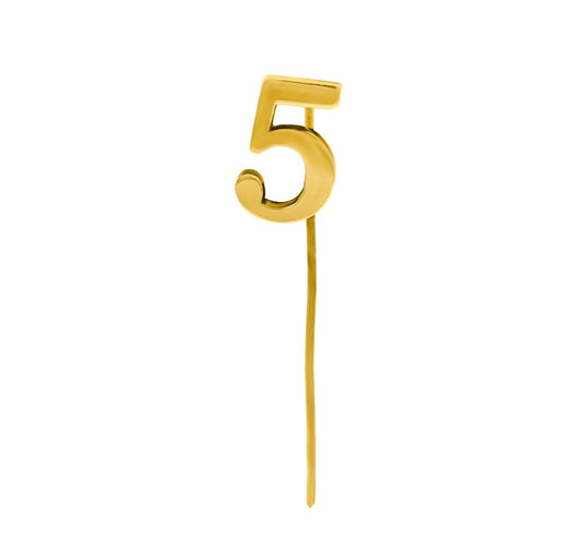 Number 5 Lapel Pin