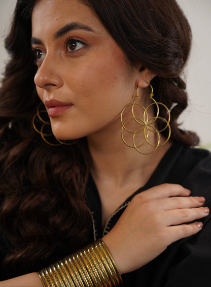 Looking Like Flower Hoop Earrings