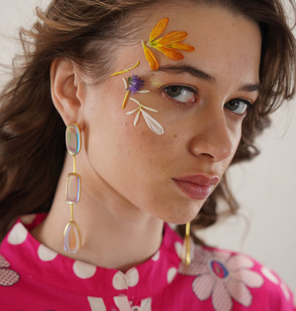 Pearl String Stud Earrings