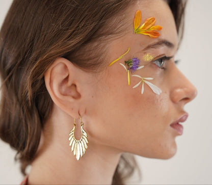 Leaf Affair Hoop Earrings