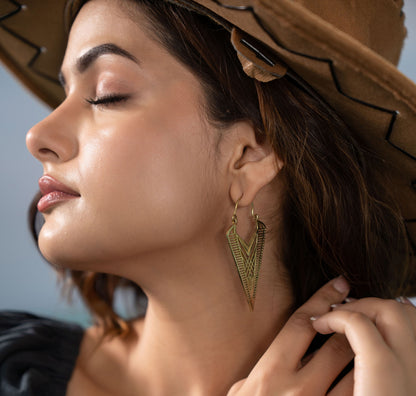 Triangle Charming Tales Hoop Earrings