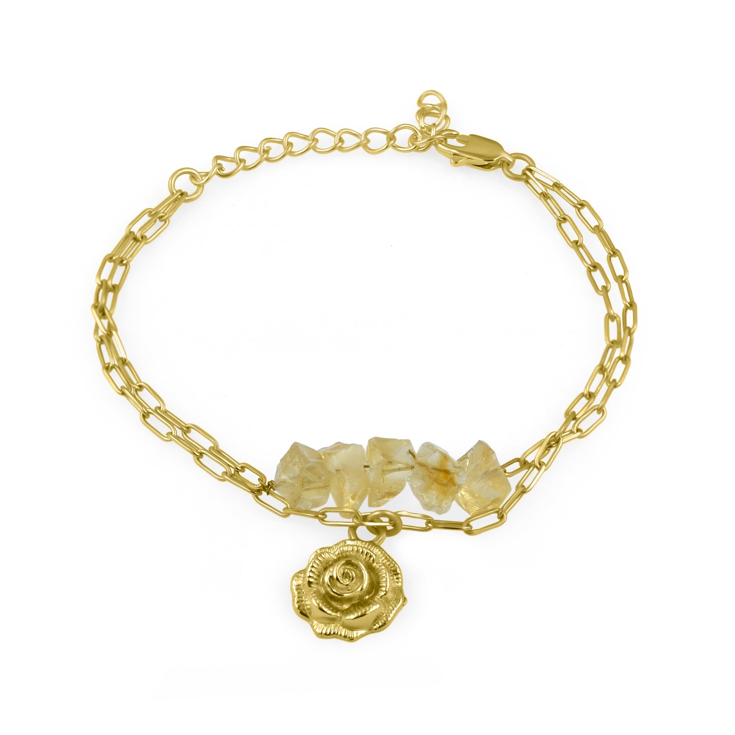 Citrine Floral Bracelet