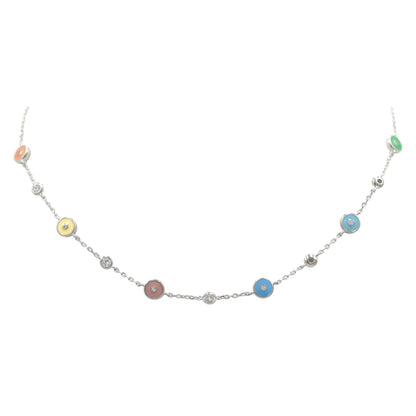 Enamel Evil Eye Silver Pendant