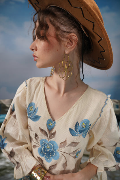 Looking Like Flower Hoop Earrings