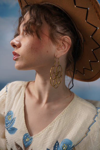 Looking Like Flower Hoop Earrings