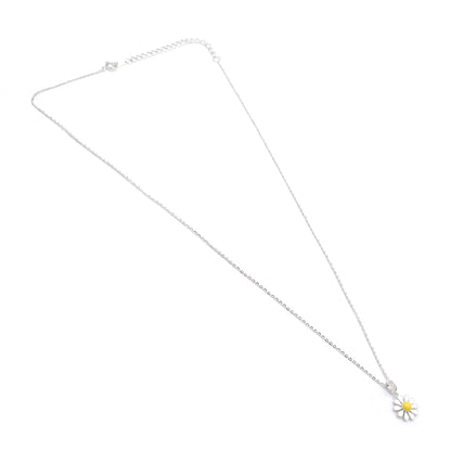 Daisy Drop Silver Pendant Set