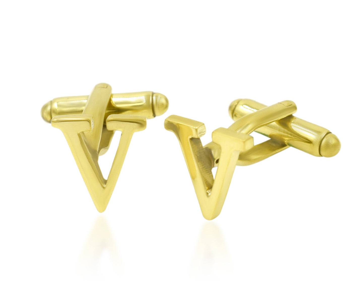 Letter V Initial Cufflinks