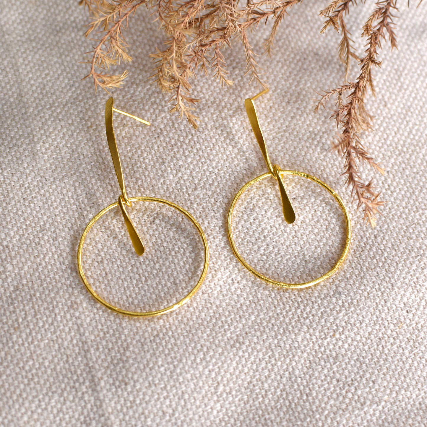 Pendulum In The Clock Stud Earrings