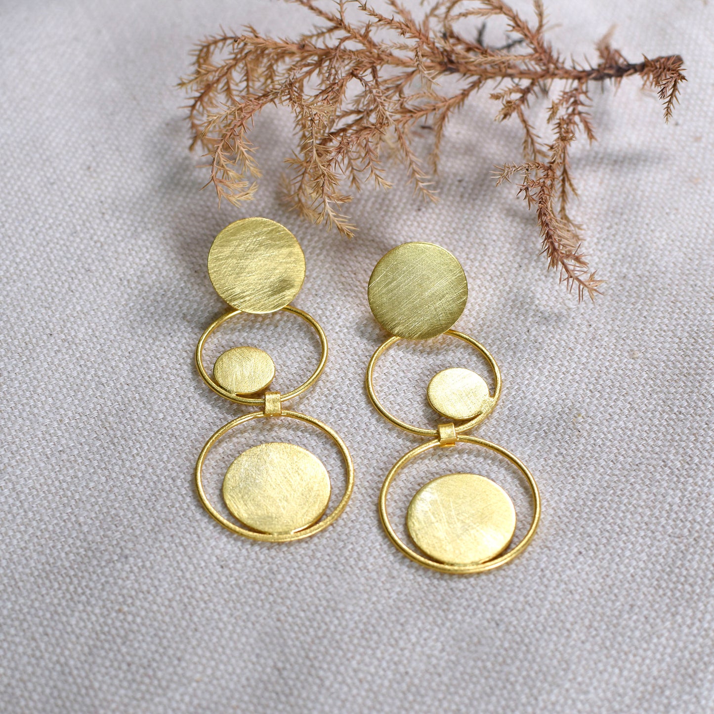 Onward And Upward Circles Stud Earrings