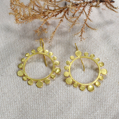 Cloud Of Nuggets Hook Earrings