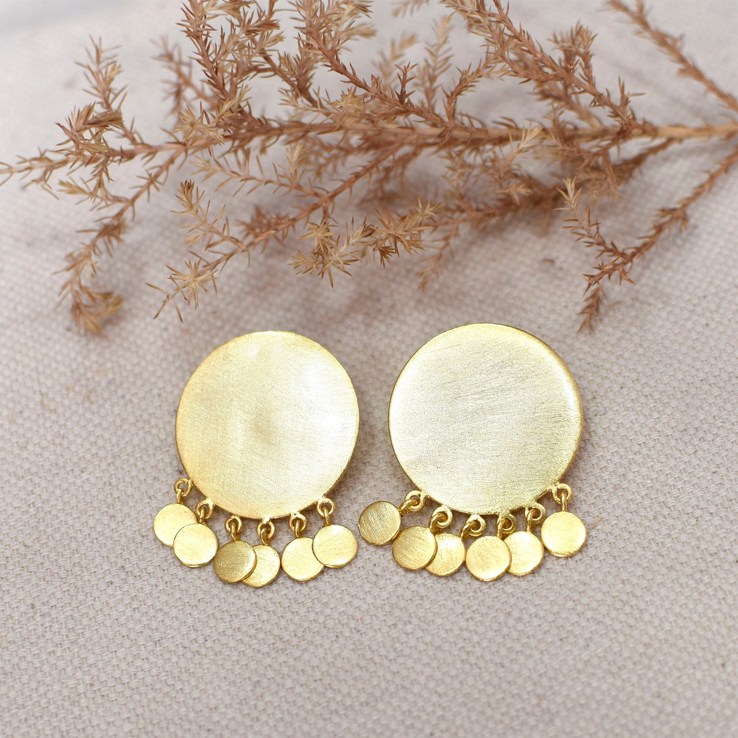 Circle Blossom Stud Earrings