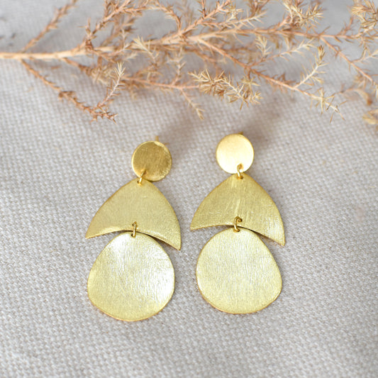 Pear Huggie Stud Earrings