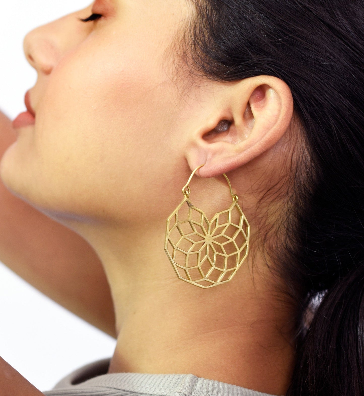 Floral Nest Hoop Earrings