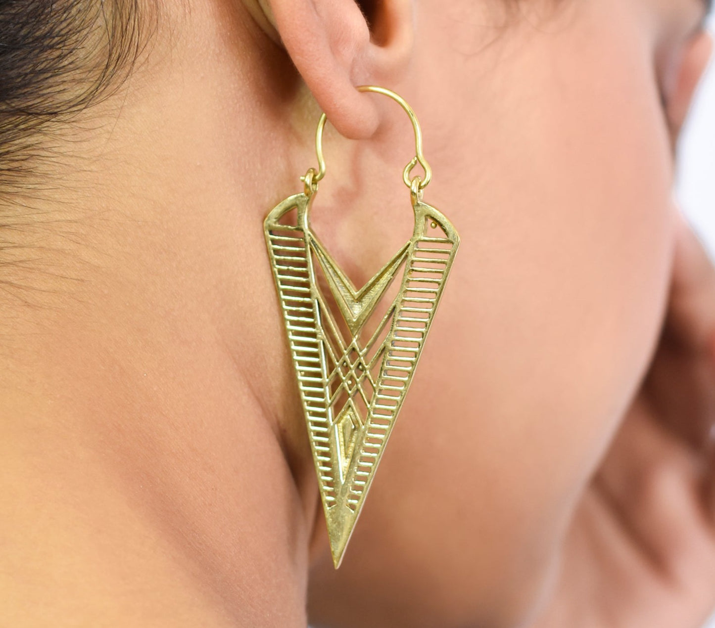 Triangle Charming Tales Hoop Earrings