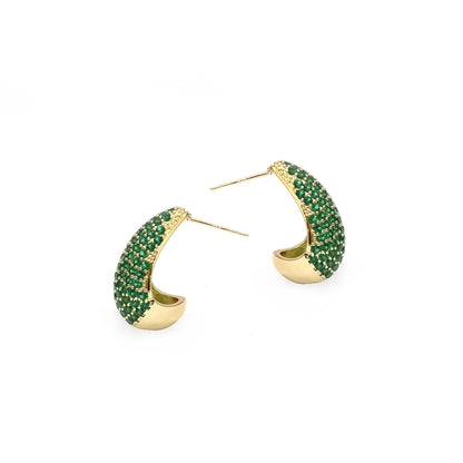 Emerald Elegance Stud Earrings