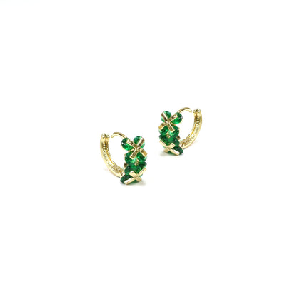 Clover Cascade Hoop Earrings