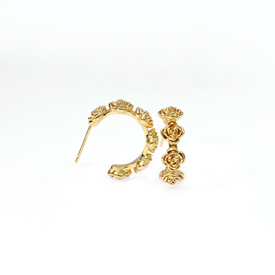 Flower Trail Hoops Earrings