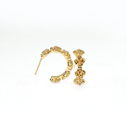 Flower Trail Hoops Earrings