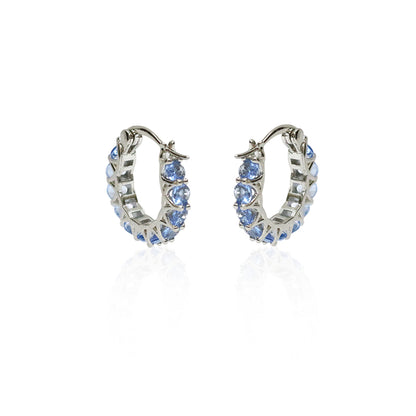 Frosted Halo Hoop Earrings