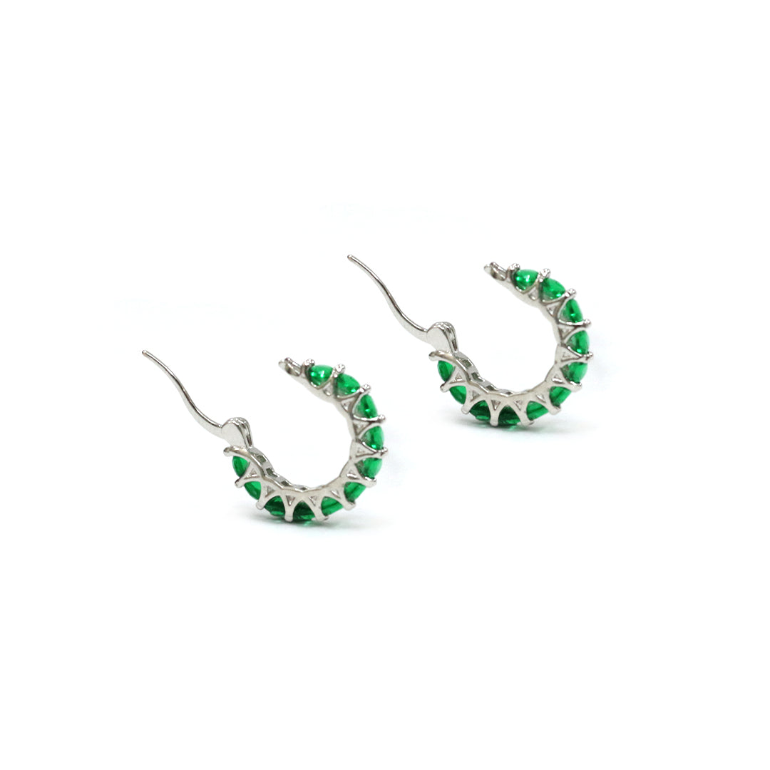 Emerald Enchant Hoop Earrings