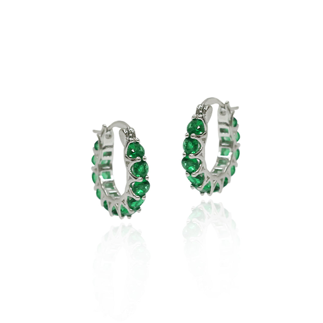 Emerald Enchant Hoop Earrings