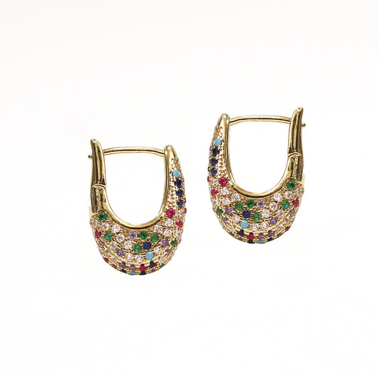 Rainbow Radiance Hoop Earrings
