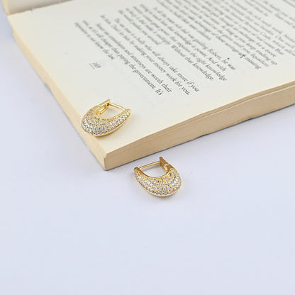 White Radiance Hoop Earrings