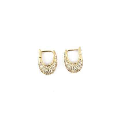 White Radiance Hoop Earrings