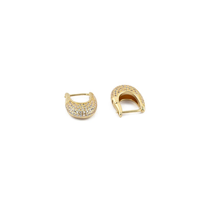 White Radiance Hoop Earrings