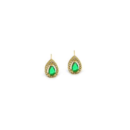 Teardrop Emerald Stud Earrings