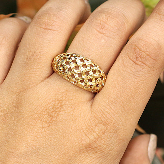 Bubble Gold Band Ring