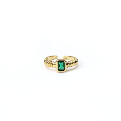 Green Gleam Adjustable Ring