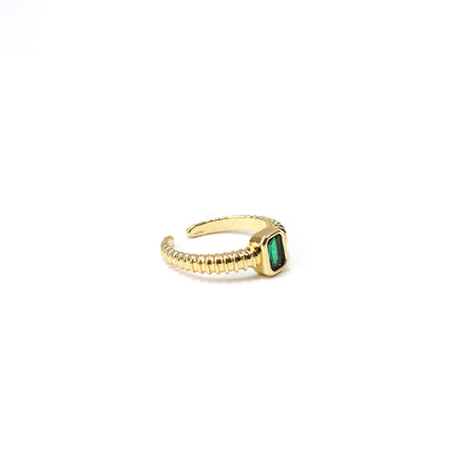 Green Gleam Adjustable Ring