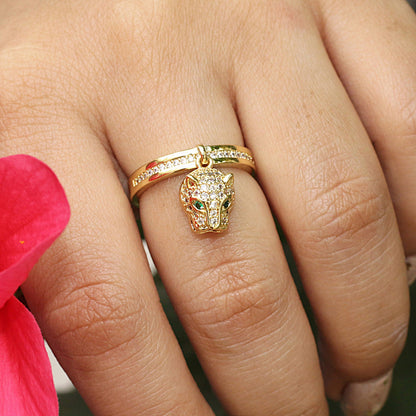 Wild Elegance Panther Ring