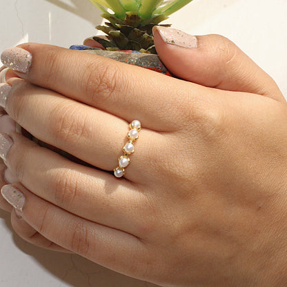 Celestial Bloom Pearl Ring