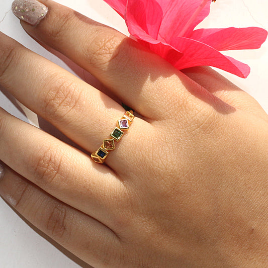Gilded Prism Ring