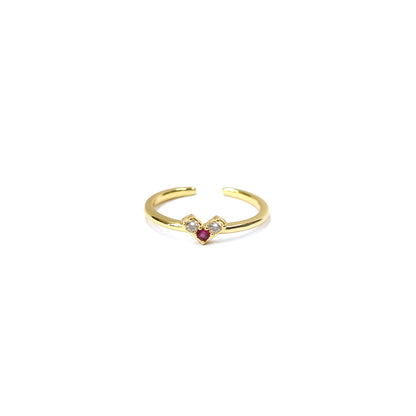 Ruby Glow Heart Ring