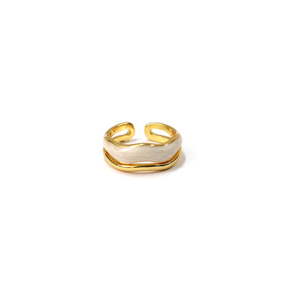 Pearl Drift Enamel Ring