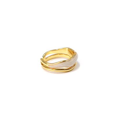 Pearl Drift Enamel Ring