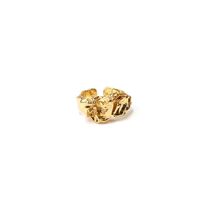 Abstract Gold Drip Ring