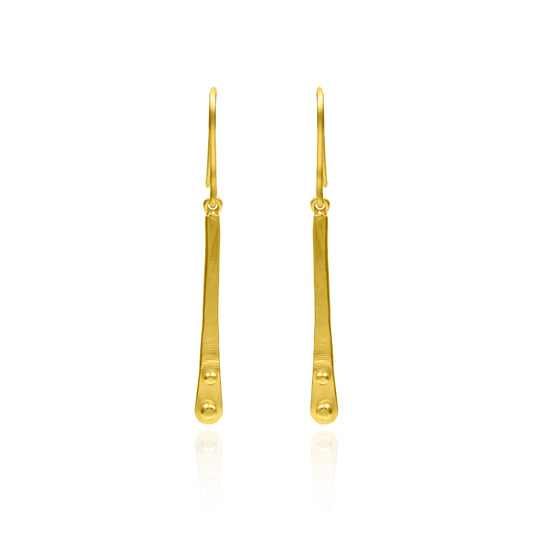 Elongated Bar Hook Earrings