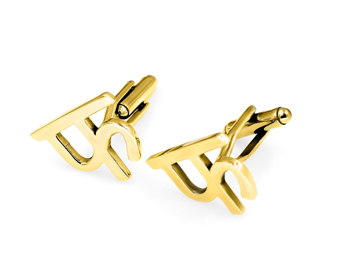 फ Initials Cufflinks