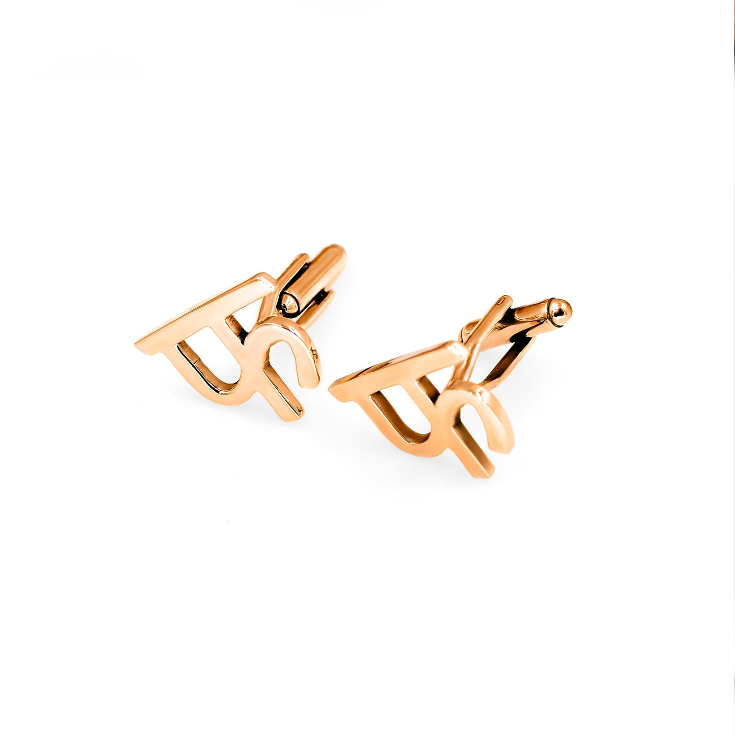 फ Initials Cufflinks