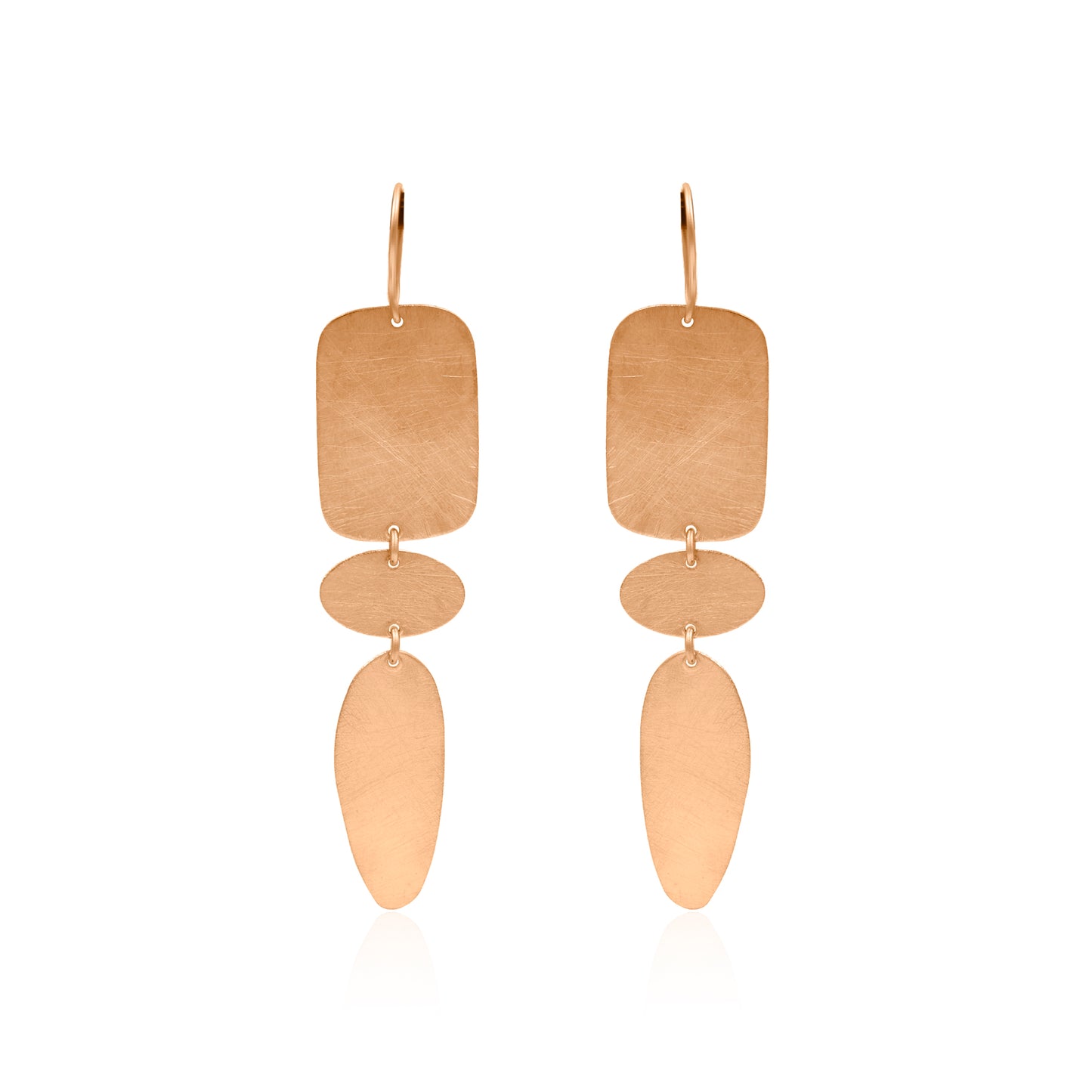 Abstract Shape Elongated Hook Earrings