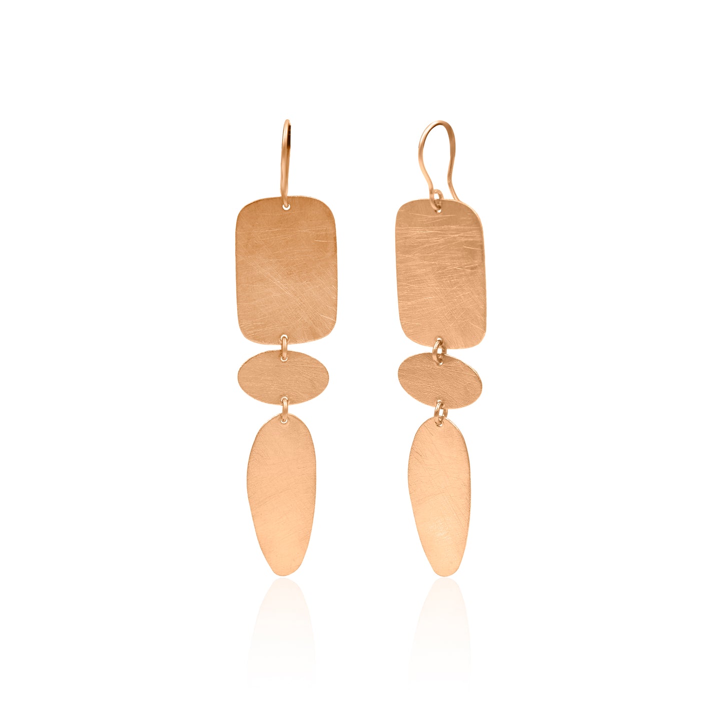 Abstract Shape Elongated Hook Earrings