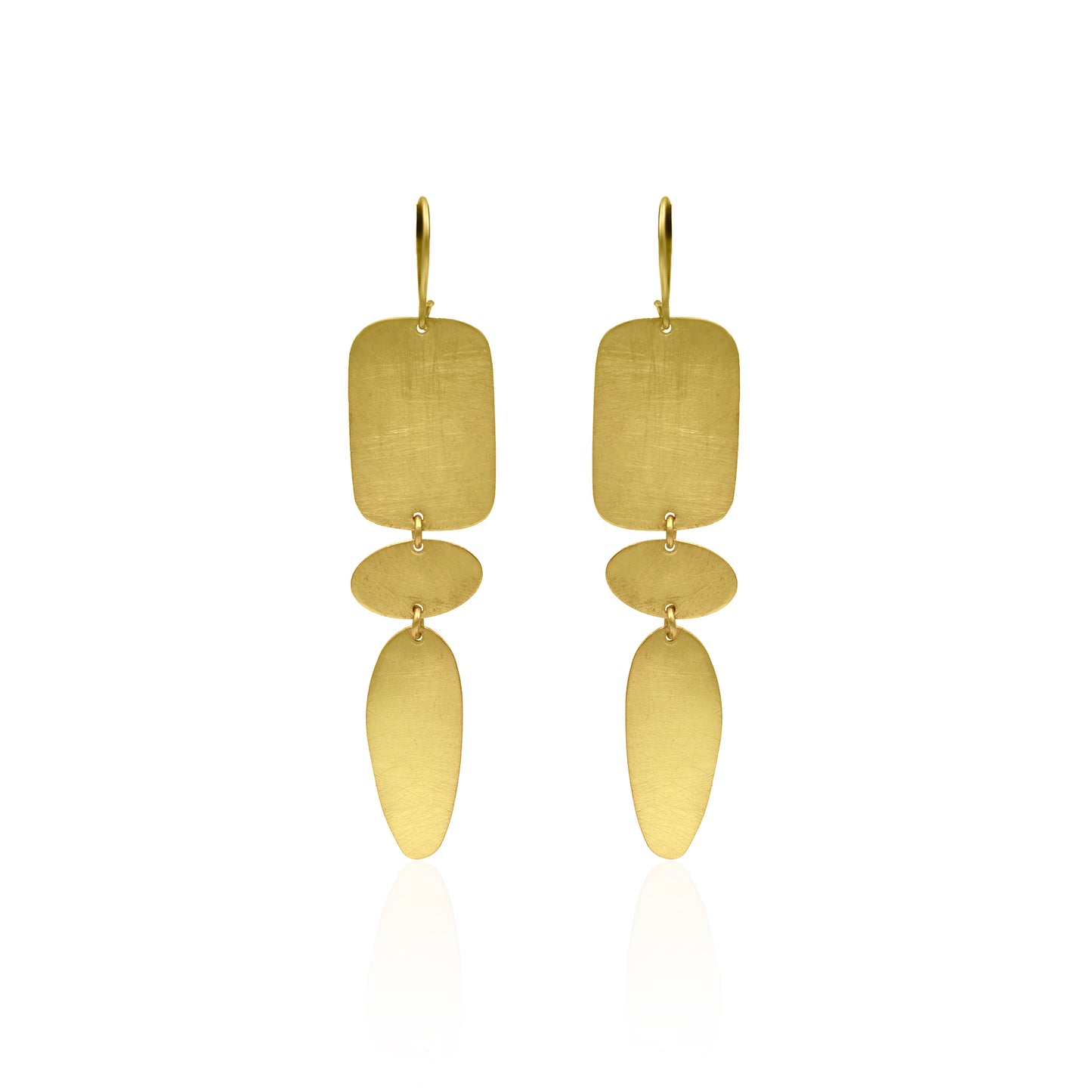 Abstract Shape Elongated Hook Earrings