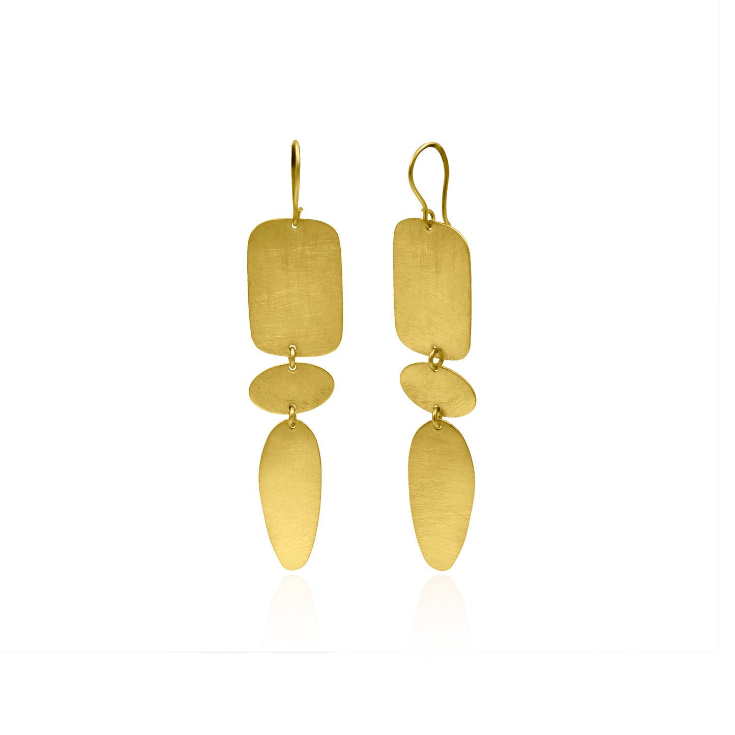 Abstract Shape Elongated Hook Earrings