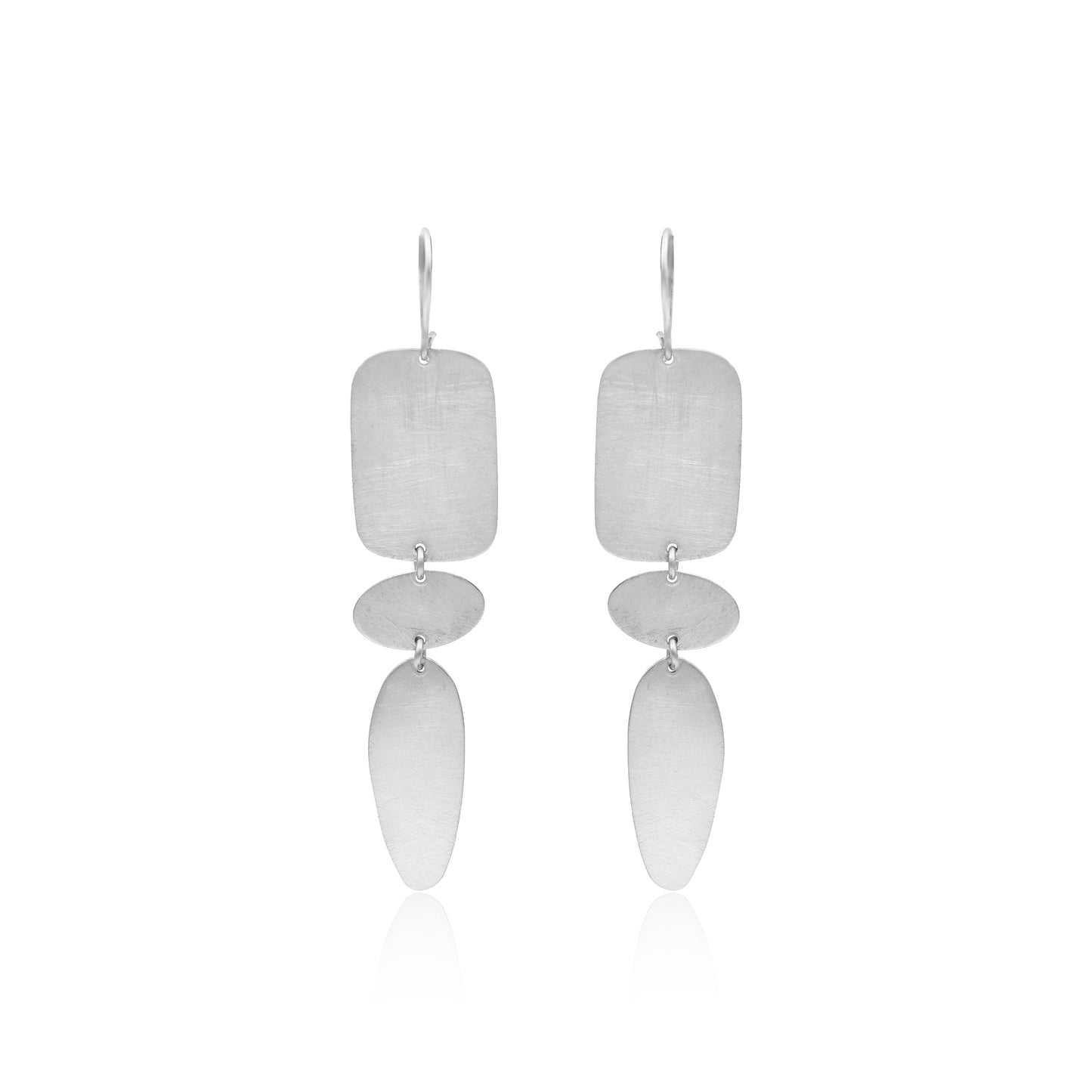 Abstract Shape Elongated Hook Earrings